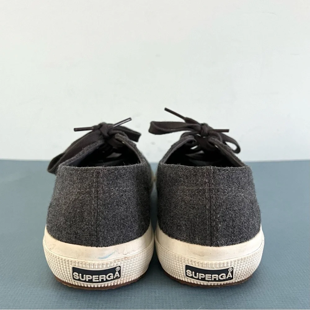Superga 2750 Gray Wool Blend Lace‎ Up Sneakers